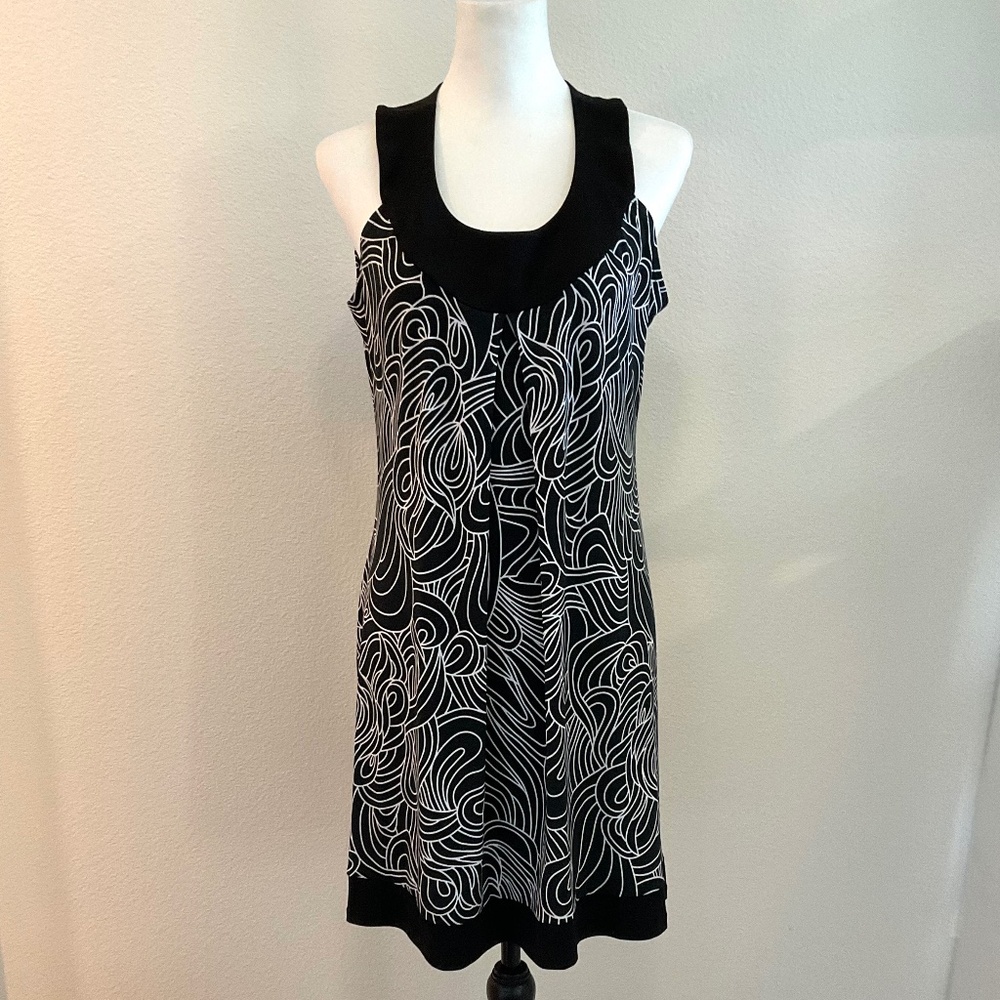 Enfocus Studio Sleeveless Dress Black & White Size 10